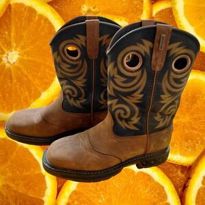 Georgia Boot Mens 11 Carbo-Tec LT Waterproof Western Work Boot Brown 8.5W